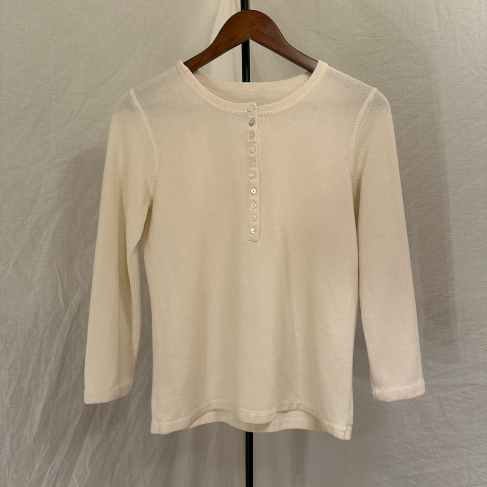 Vintage Knit Long Sleeve Thermal Top